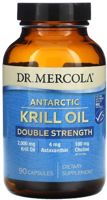 Dr Mercola Antarctic Krill Oil 닥터머콜라 남극 크릴오일 인지질 오메가3 DHA EPA 아스타잔틴 함유 90정, 1개 - 쿠팡