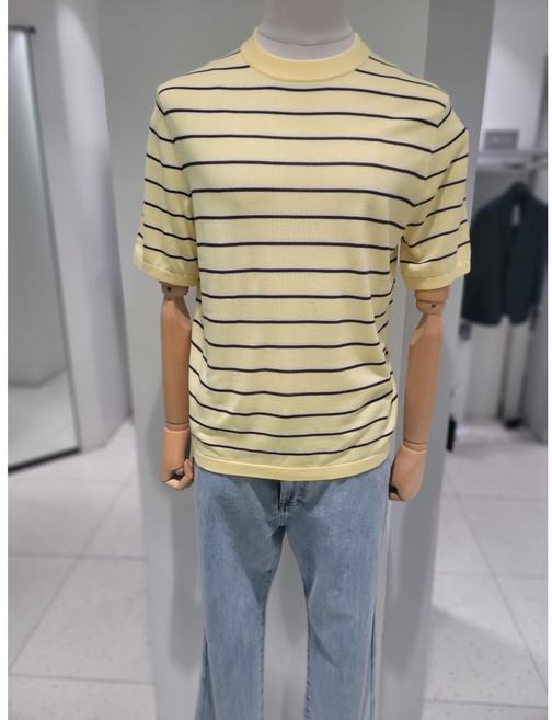 BON 25 S/S 텐셀 실크 스트라이프 반팔 티셔츠 BNEMSW855