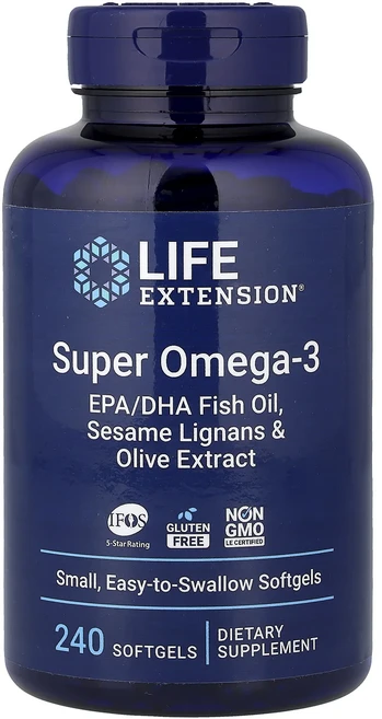 금방품절되요 Life Extension 슈퍼 오메가3 소프트젤 240정 얼른서두르세요, LifeExtensionSuperOmega3EPADHA, 1개 - 쿠팡