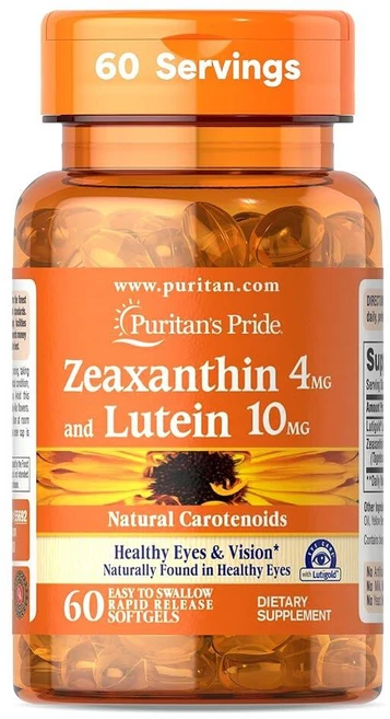 퓨리탄프라이드 제아잔틴 4mg 루테인 10mg 소프트젤 60정, 1개 - 쿠팡