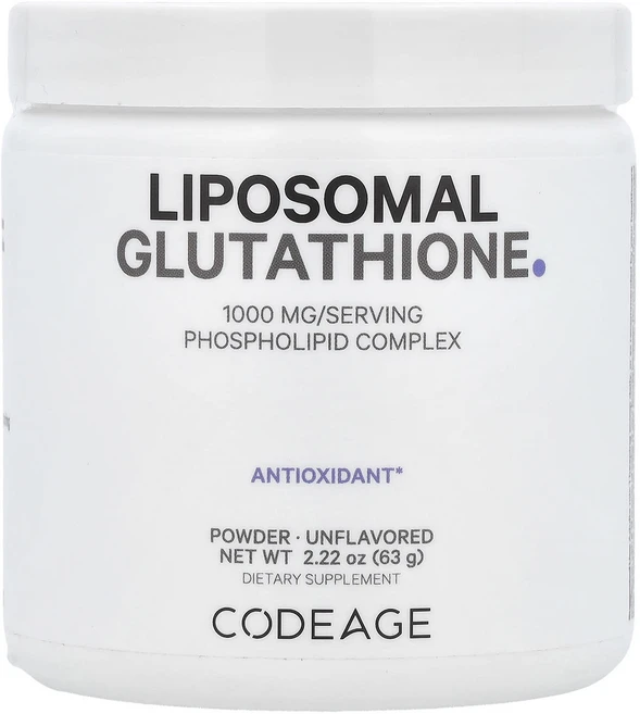 Codeage 리포소말 글루타치온 분말 무맛 1000mg 63g(2.22oz), Codeage리포소말글루타치온분말무맛1000mg63g2, 63g, 1개 - 쿠팡