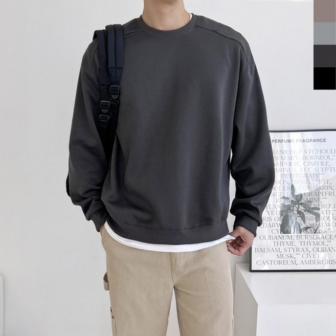 이레유통 커플맨투맨 남자 사선 남성 맨투맨 긴팔 티셔츠