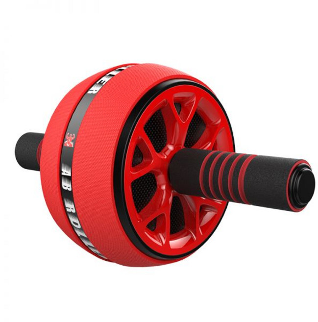 복근 운동 기구 롤아웃 ems ab 뱃살 트레이닝 복부 논슬림 저소음 슬라이드 슬라이딩, [지존판-레드블랙] 복륜+프로 무릎패드