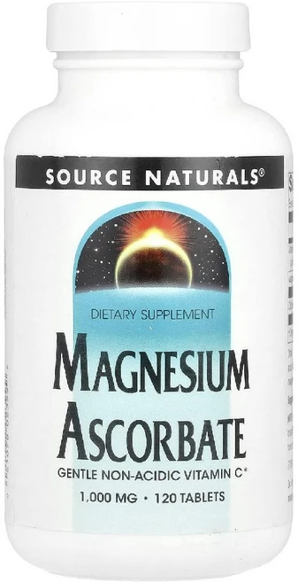 소스내추럴스 마그네슘 아스코베이트 Magnesium Ascorbate 1000mg 120정, 1개 - 쿠팡