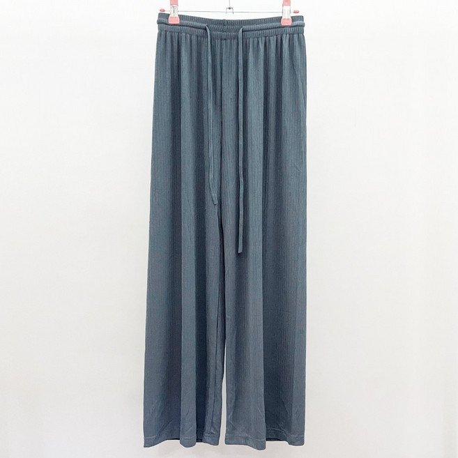 [디아미뇽] 피엘 스판 골지 밴딩 와이드 팬츠