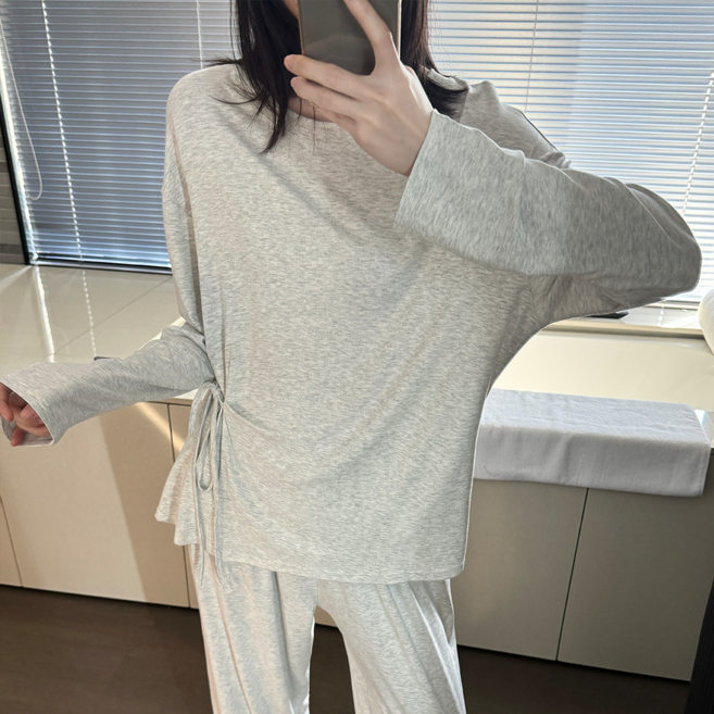 헤디야 얇은 봄 여름 리본 홈웨어 잠옷세트