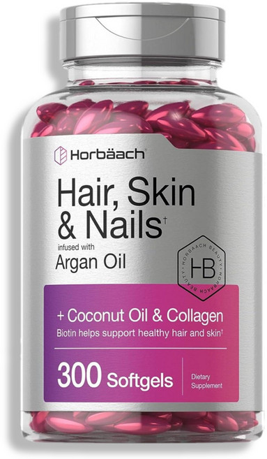 Horbaach 호바흐 헤어 스킨 & 네일 아르간 오일 300소프트젤, 1개, 300정