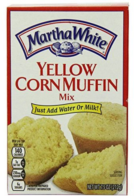 마사 화이트 옐로우 콘 머핀 믹스 213g (6팩) Martha White Yellow Corn Muffin Mix 7.5 Oz (Pack of 6), 1개