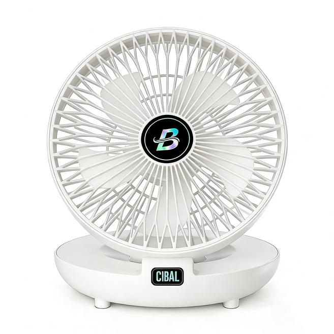 CIBAL 折疊風扇 桌面壁掛兩用 靜音USB供電 便攜式電風扇, 奶油白, Z1