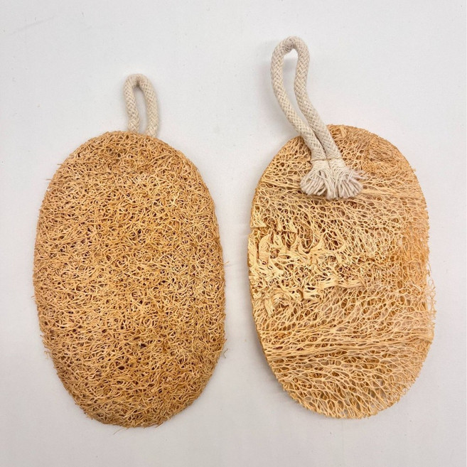 ibooooo 天然絲瓜絡洗碗刷, 洗碗布 單層 橢圓形7x11裸裝, 1個