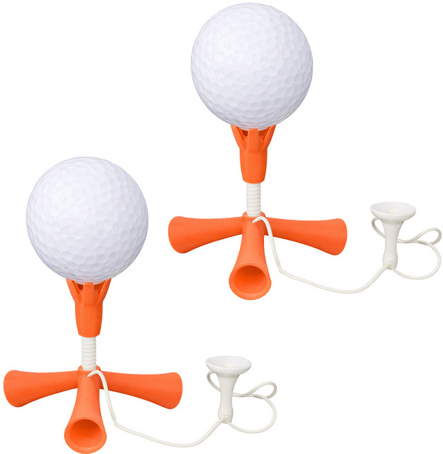 아띠꼴로 멀리멀리 삼발이 높이조절 비거리향상 골프티 2개, 오렌지, 1세트