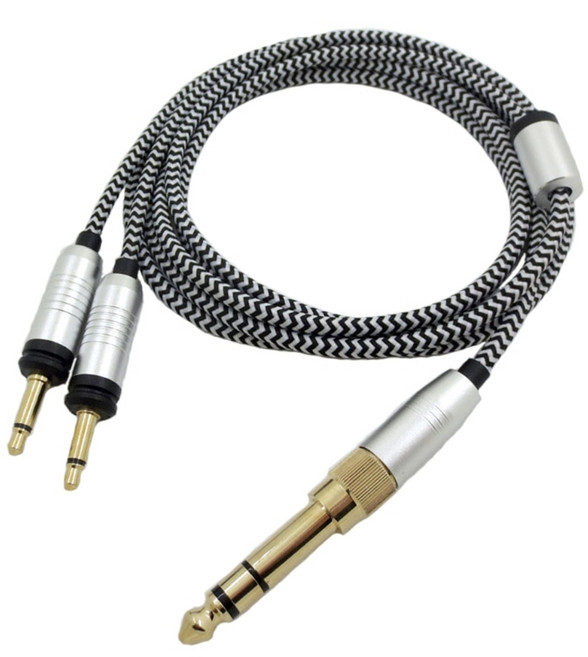 Focal ELEGIA 헤드폰 3.5/6.35mm 커넥터용 내구성 있는 나일론 코드 케이블, 1개