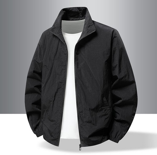 중장년 남성 자켓 캐주얼 남자 차이나넥 얇은 자켓 상의 봄 가을 중년 아빠룩 긴팔 점퍼 아우터 CJJ