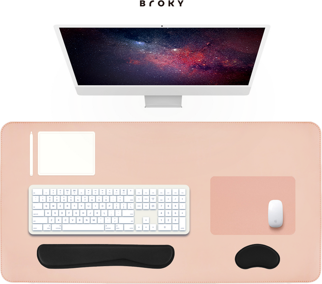 브로키 마우스패드, 베이비핑크, 1개