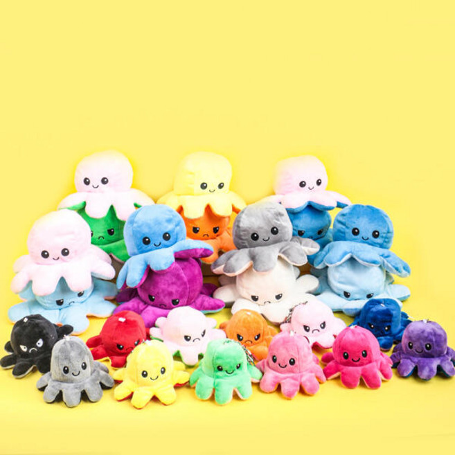 아트박스/갓샵 귀여운 양면 반전 문어 인형 키링 (고급형)