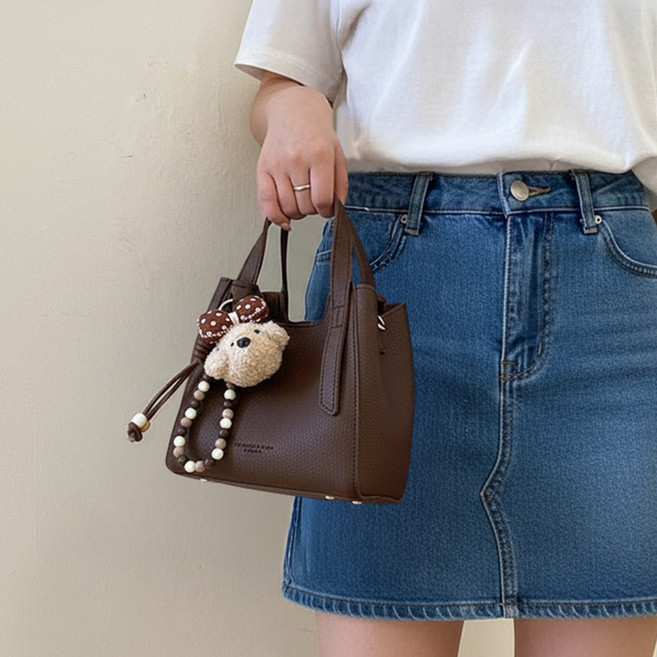 라라무 코코 베어 미니 토트백 여성 숄더백 데일리 귀여운 가방 키링세트