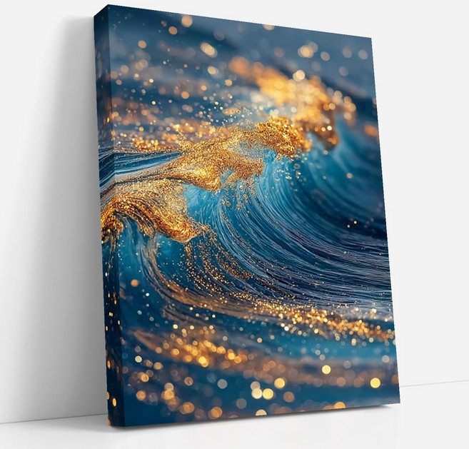 뉴타임즈 3D 보석십자수 다이아몬드 그림 40X50cm 캔버스 액자 포함 DIY 십자수 홈 인테리어 수공예 애호가, 1세트, 햇빛 아래의 파도 00184