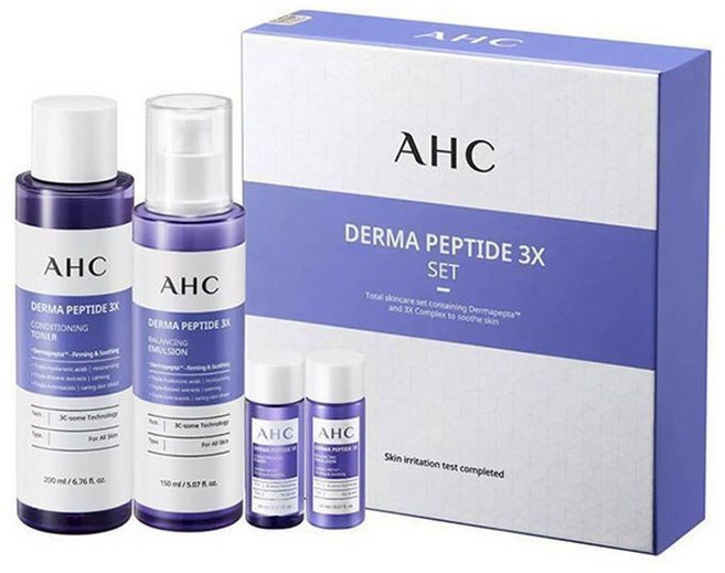 AHC DERMA PEPTIDE 3X SET 韓國紫蘇水乳保濕套裝, 1個, AHC紫蘇水乳套裝