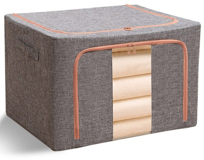 마벨인홈 고급형 대용량 이불 옷 정리함 리빙박스 특대형, 그레이, 1개