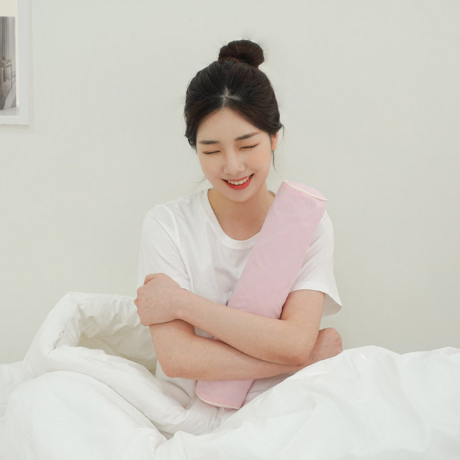 집앤콕 천연백토 비즈폼 경추베개, 화이트, 1개