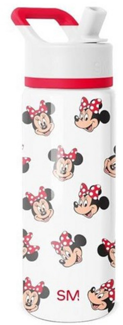 Simple Modern Kids Summit Water Bottle with Straw Lid | Disney Frozen 14oz Stainless Steel Cup Ins, Disney-Minnie Mouse Fun