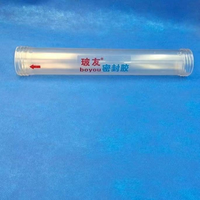 玻友 透明膠槍，22.5公分, 1個, 透明短膠槍筒子1個