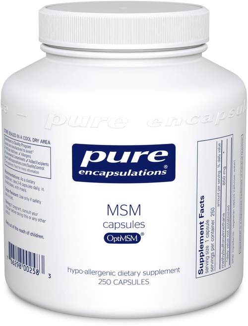 퓨어 엔캡슐레이션 MSM 식이유황 옵티MSM optiMSM 850mg 캡슐 250정, 1개