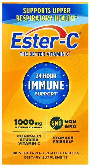 EsterC 24시간 면역력 보충제 1000mg 베지 코팅정 90정 ESC-16981, 1개 - 쿠팡