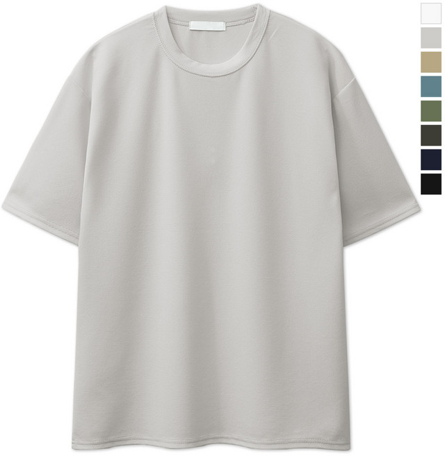 링클프리 스판 머슬핏 반팔 티셔츠 (WI001)