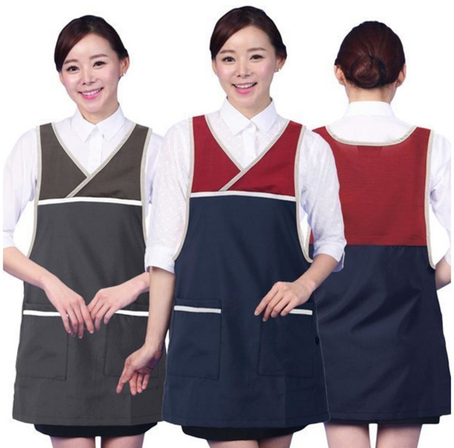 SP02 여름앞치마 원피스앞치마 경량 망사 어린이집 주방 보육교사 예쁜, SP02-블랙-M, 1개