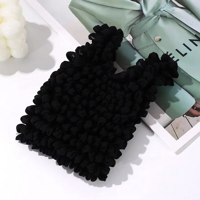 1PC 미니 가방 매직 탄성 쇼핑백 버블 대용량 보관 확장 접이식 패디 스트레치, 2. msd black