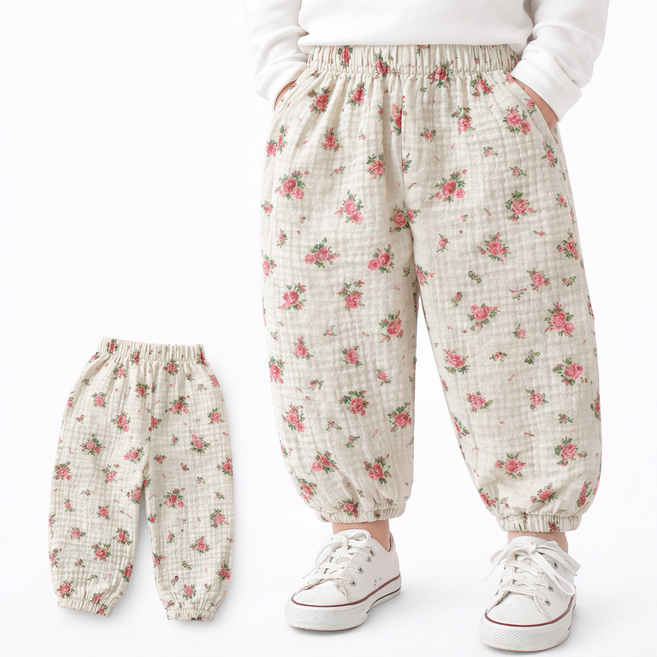 베이비팬츠 핑키소세지팬츠 코튼 패턴 데일리웨어