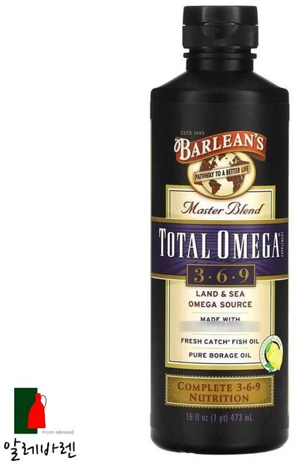 바린스 토탈 오메가 369 레몬레이드맛 473ml, 1개 - 쿠팡