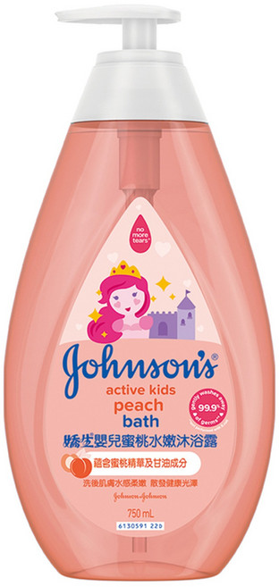 존슨즈베이비 액티브 키즈 피치 바스 바디 클렌저, 1개, 750ml