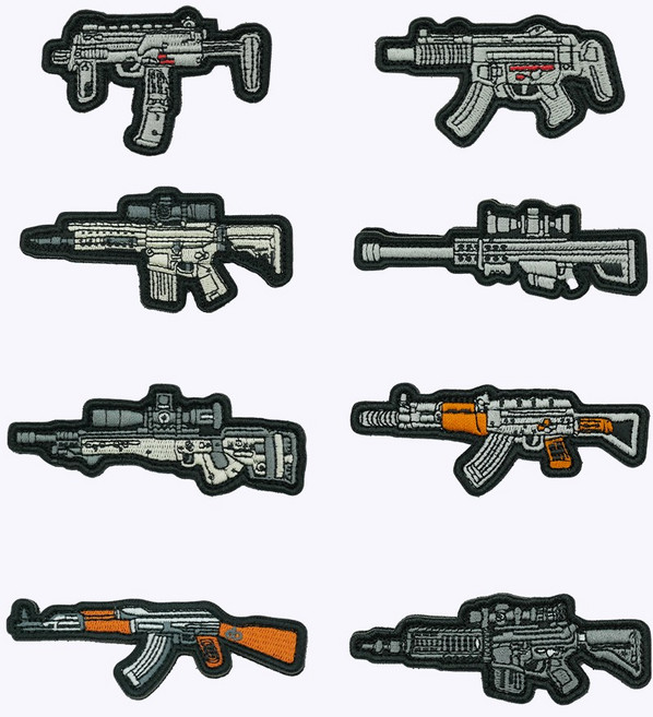 총 컬러 패치 모음 DE010 - 벨크로 가방 부착 약장 와펜 마크 밀리터리 전술 군용 군인 사격 표적