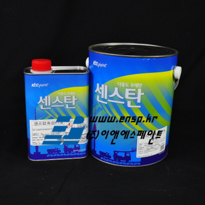 [KCC] 센스탄 속건 백색 3L 2액형 철재 아연 알미늄 콘크리트 목재 타일 등의 마감도료, 1개