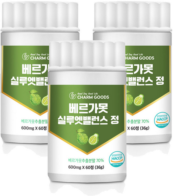 HACCP 이탈리아 베르가못 폴리페놀 추출물정 모로오렌지 c3g 락토페린까지, 6개월, 3개, 60정
