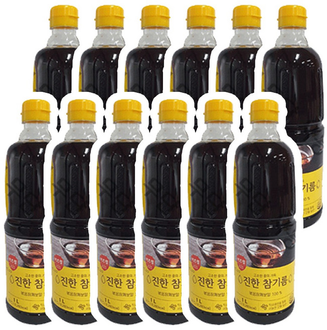 이츠웰 참기름, 1L, 12개