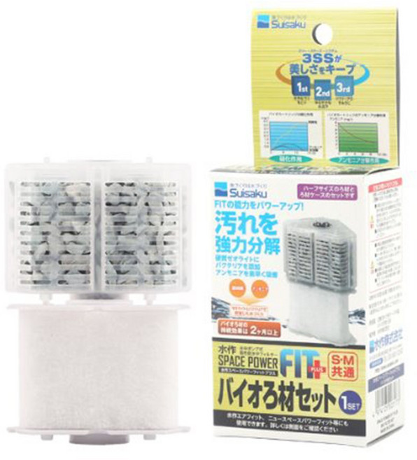 수이사쿠 파워피트 플러스 리필 (이끼제거 여과재), 1개