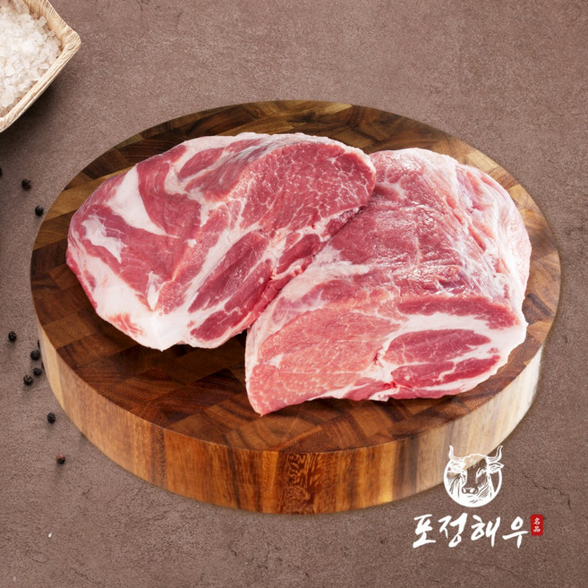[포정해우] 냉장 한돈 생목살 수육용(수육보쌈용 김장보쌈용) 1kg 1개, 2개