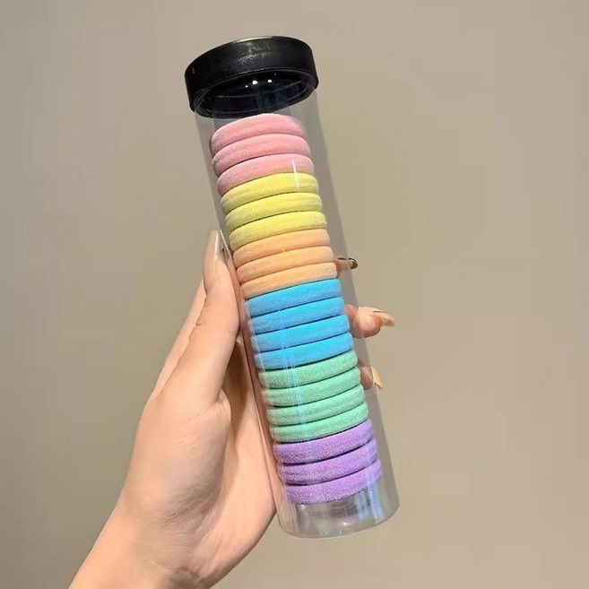 罐裝高彈力髮圈 韓系髮圈 無接縫橡皮筋
