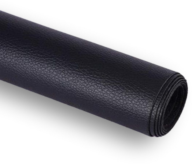 피앤도제 가죽 리폼 시트지 접착 스티커, 블랙