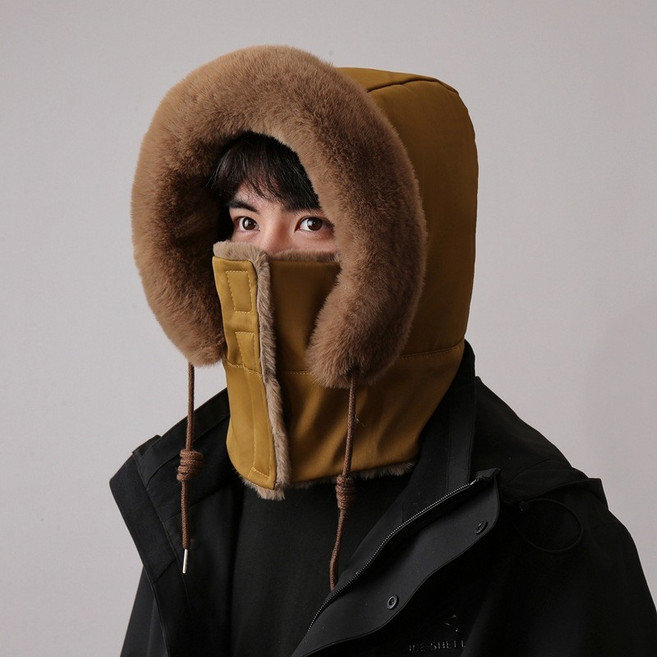 雷鋒帽 冬季加絨加厚雷鋒帽 騎車保暖護耳面罩 防風護耳圍脖帽 防風防寒帽子 保暖帽 騎行保暖帽 防寒帽 防風帽 棉帽