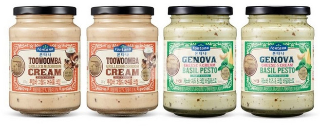 폰타나 투움바 크림 파스타소스 430g 2병 바질페스토 파스타소스 430g 2병, 4개