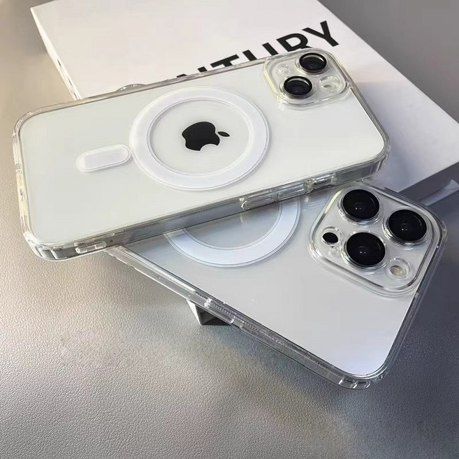 고품질 투명 하드 아크릴 아이폰 케이스 렌즈 필름 일체형