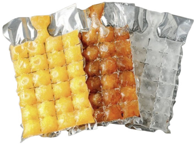 캠핑용 뜯어쓰는 비닐 얼음팩 비닐얼음틀 휴대용 아이스메이커 200매, 200개