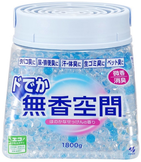 KOBAYASHI 小林製藥 無香空間室內消臭劑 淡淡皂香 Large, 1罐, 1800g
