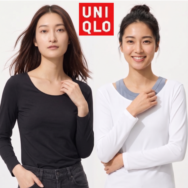 유니클로 에어리즘 UV 컷 자외선 차단 U넥 (일본매장판)
