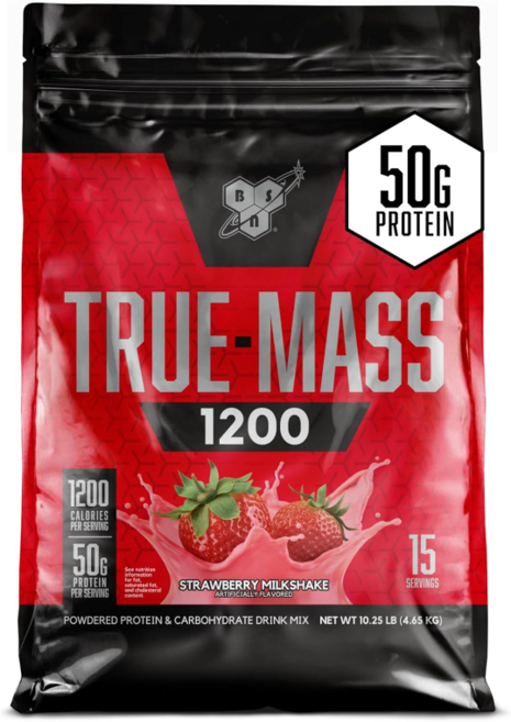 BSN 트루매스 1200 게인너 프로틴 파우더 딸기맛, 4.65kg, 1개