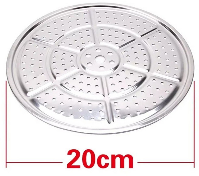 내구성 스테인레스 스틸 주방 가제 기선 6 34CM 라운드 보일러 김이 나는 접시 구획 찐 밥솥, 20cm